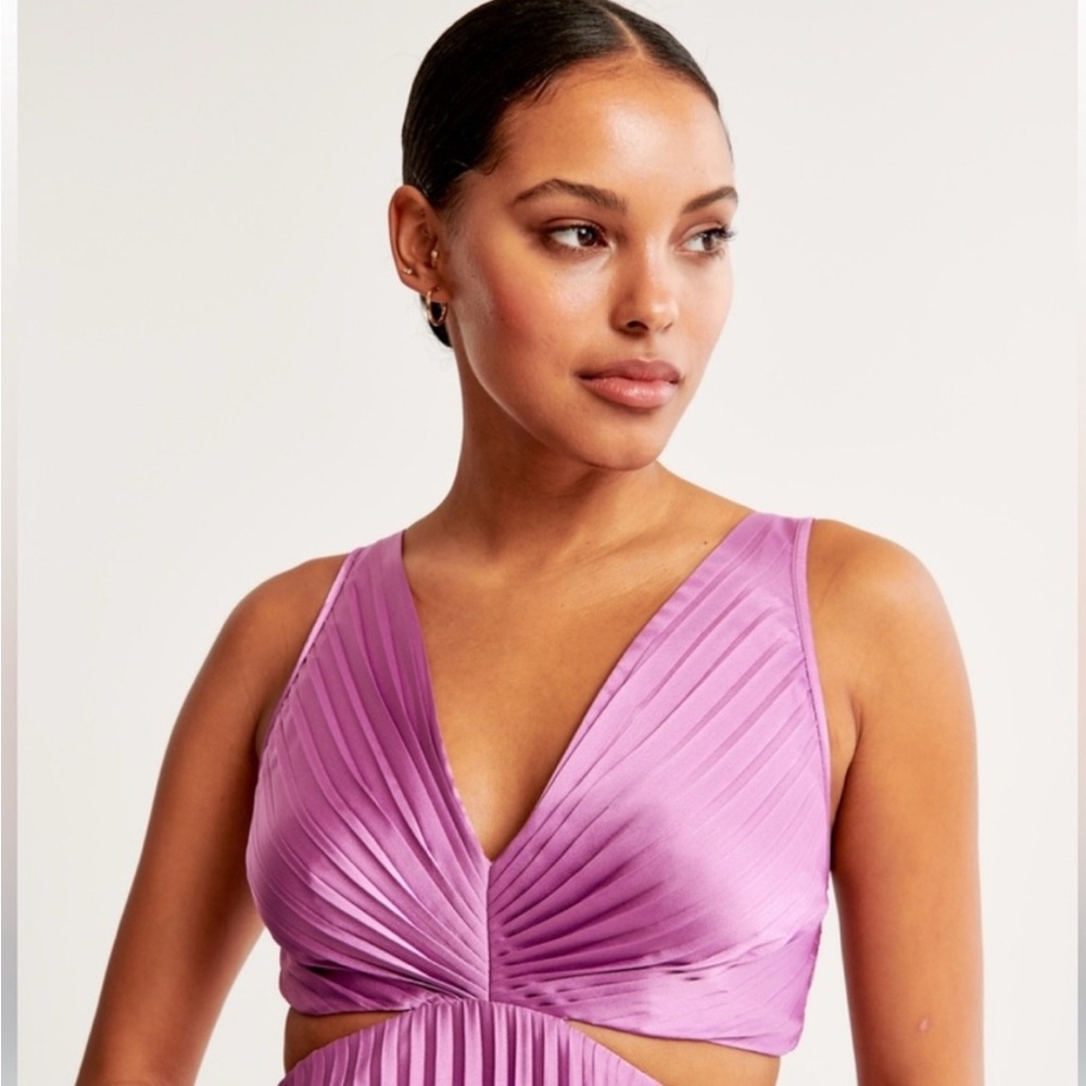 Abercrombie & Fitch Purple Midi Dress - Picture 2 of 15